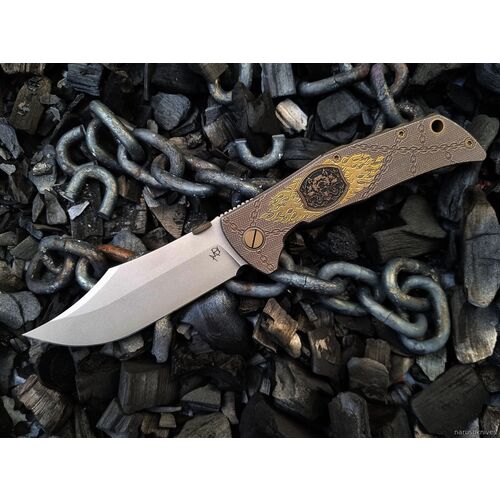 Перейти на страницу товара Нож складной с фикасацией клинка Цербер